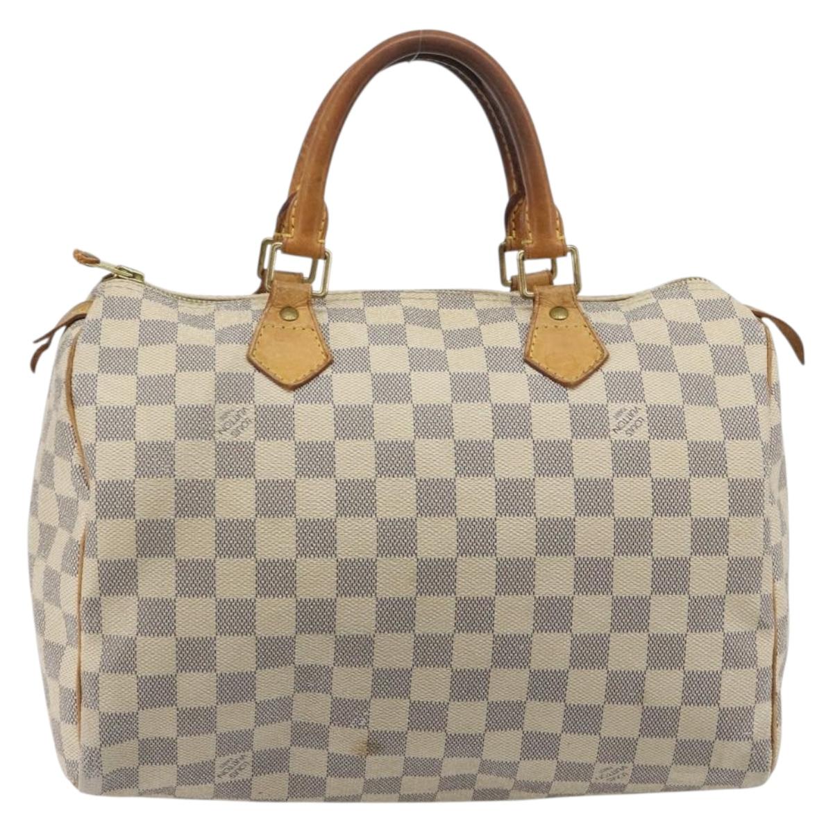 LOUIS VUITTON Damier Azur Speedy 30 Hand Bag N41533 LV Auth 194067