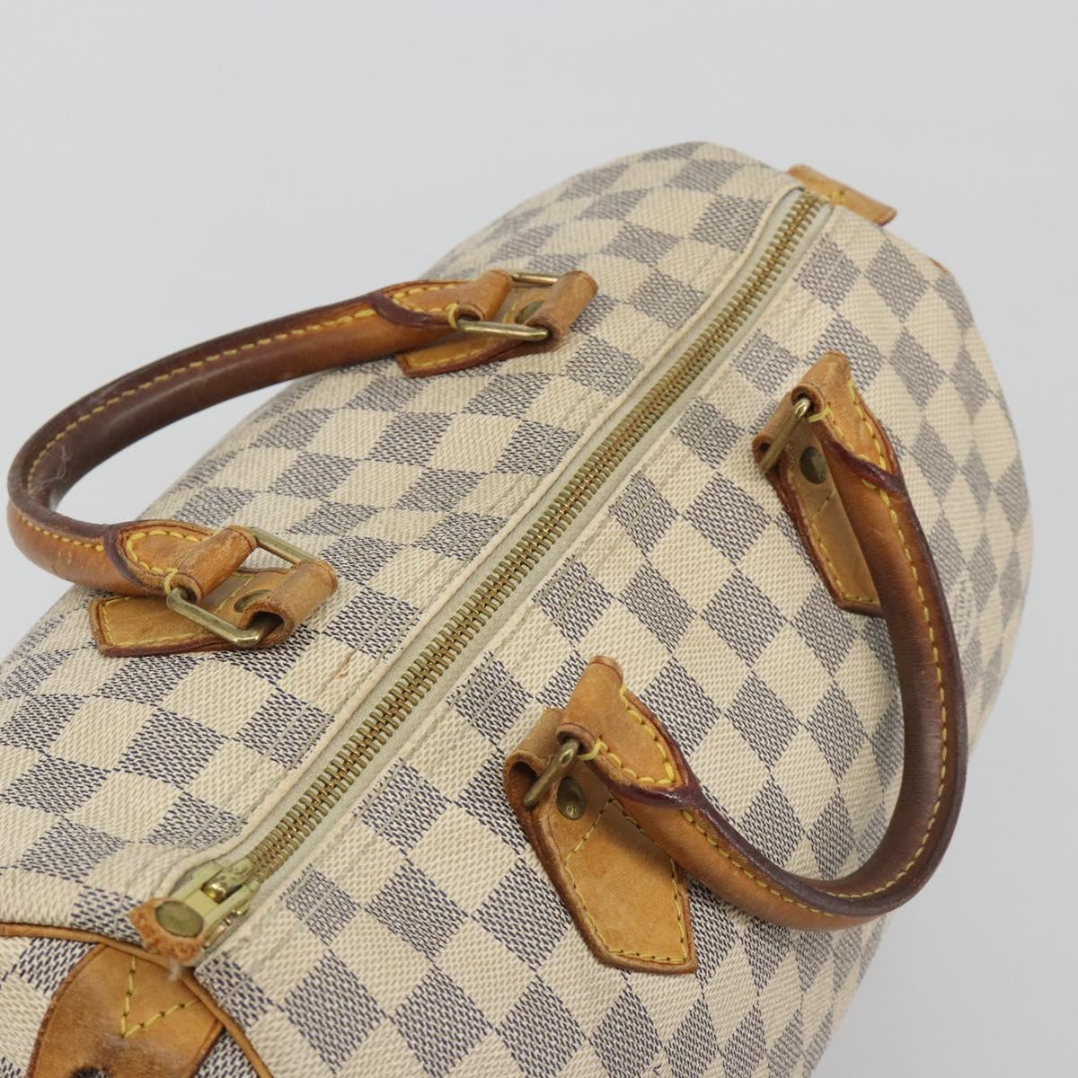 LOUIS VUITTON Damier Azur Speedy 30 Hand Bag N41533 LV Auth 194067