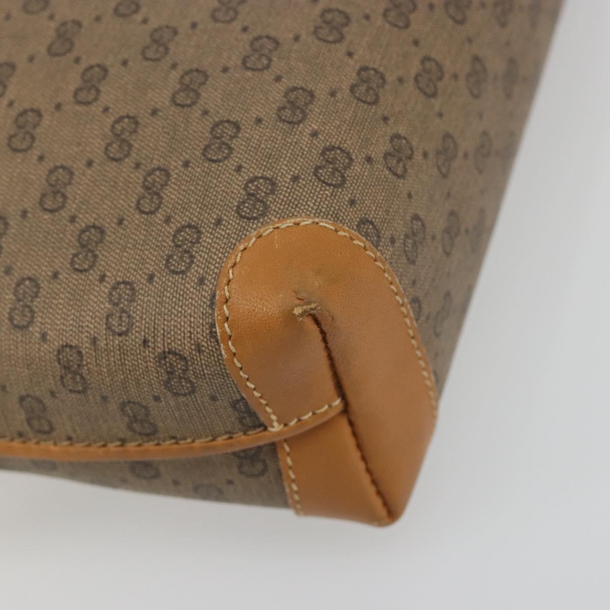 GUCCI Micro GG Supreme Shoulder Bag PVC Beige Gold 007 104 0093 Auth 194070
