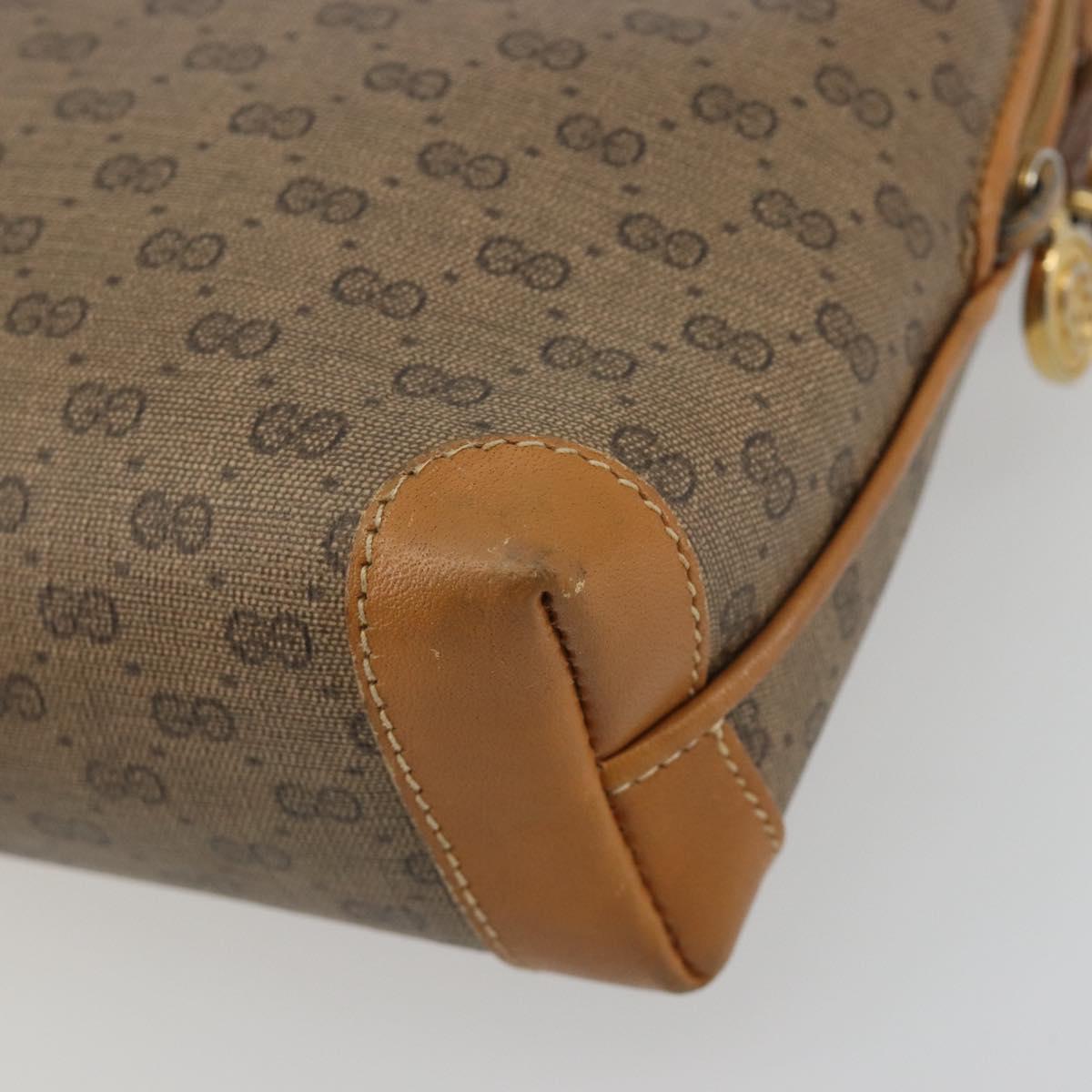 GUCCI Micro GG Supreme Shoulder Bag PVC Beige Gold 007 104 0093 Auth 194070