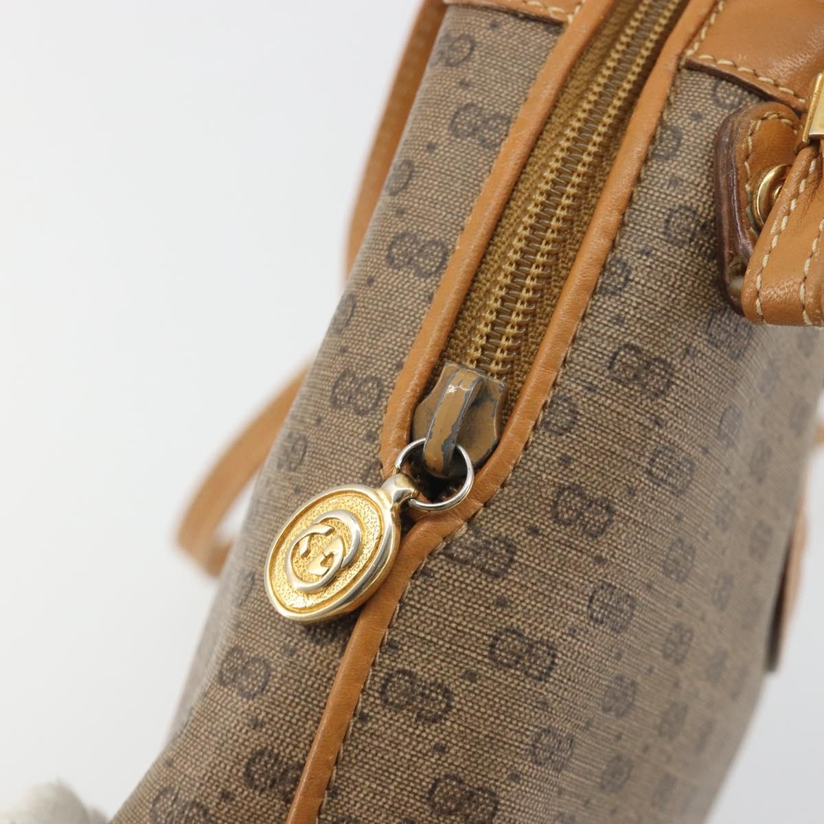 GUCCI Micro GG Supreme Shoulder Bag PVC Beige Gold 007 104 0093 Auth 194070
