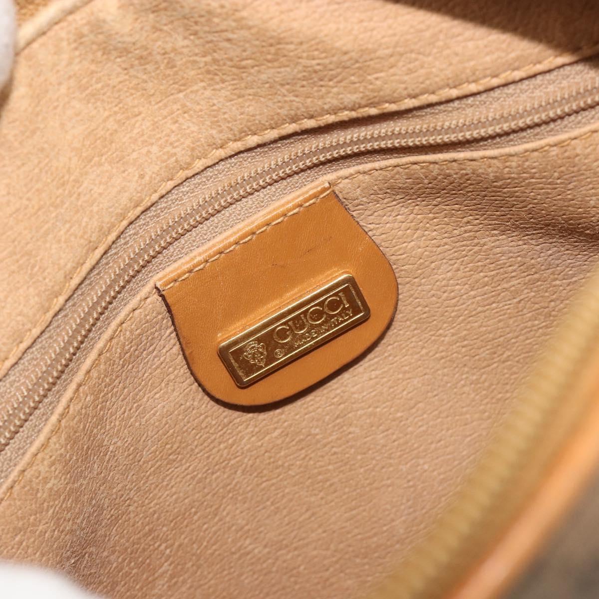 GUCCI Micro GG Supreme Shoulder Bag PVC Beige Gold 007 104 0093 Auth 194070