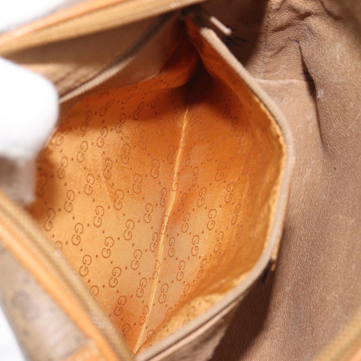 GUCCI Micro GG Supreme Shoulder Bag PVC Beige Gold 007 104 0093 Auth 194070
