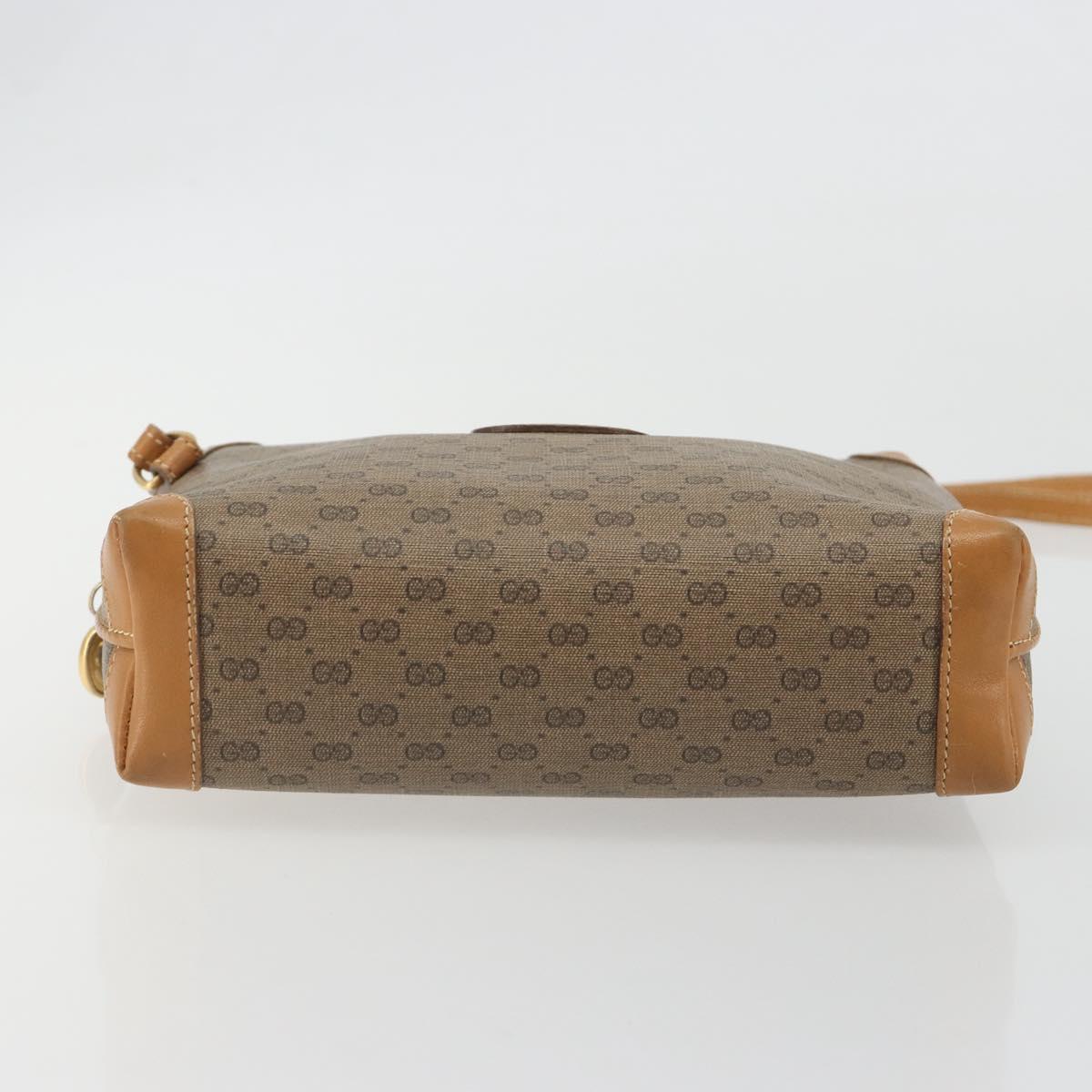 GUCCI Micro GG Supreme Shoulder Bag PVC Beige Gold 007 104 0093 Auth 194070