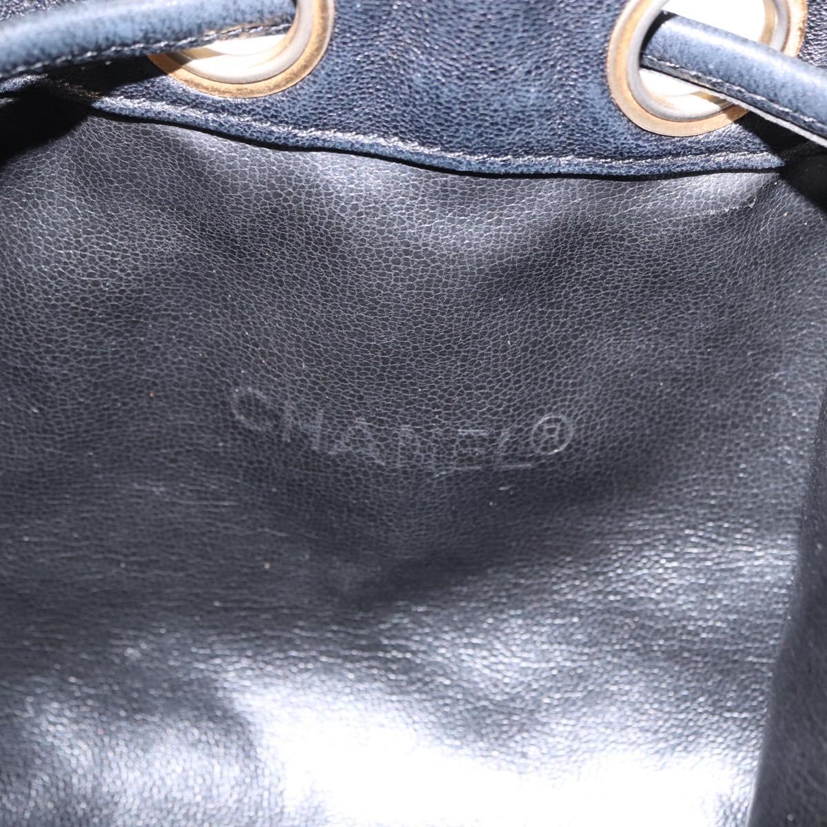 CHANEL Matelasse Chain Shoulder Bag Lamb Skin Black Gold Tone CC Auth 194088