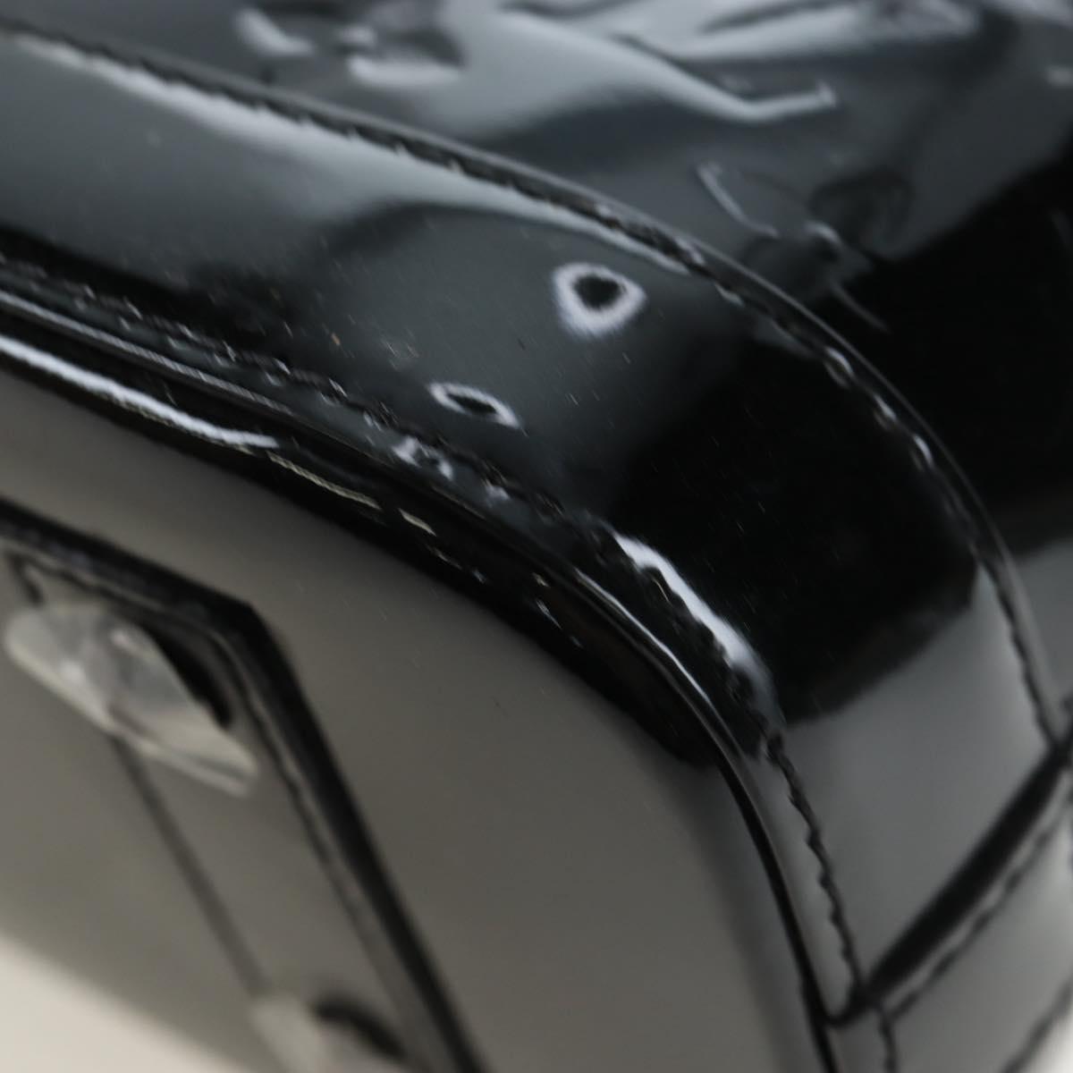 LOUIS VUITTON Monogram Vernis Alma BB Hand Bag Noir Manetic M90063 Auth 194104SM