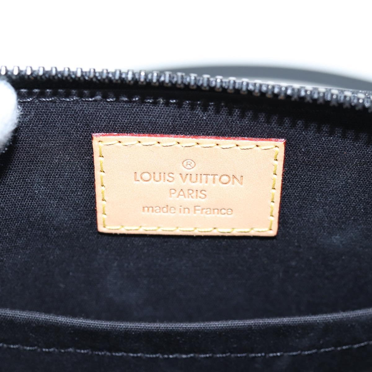 LOUIS VUITTON Monogram Vernis Alma BB Hand Bag Noir Manetic M90063 Auth 194104SM