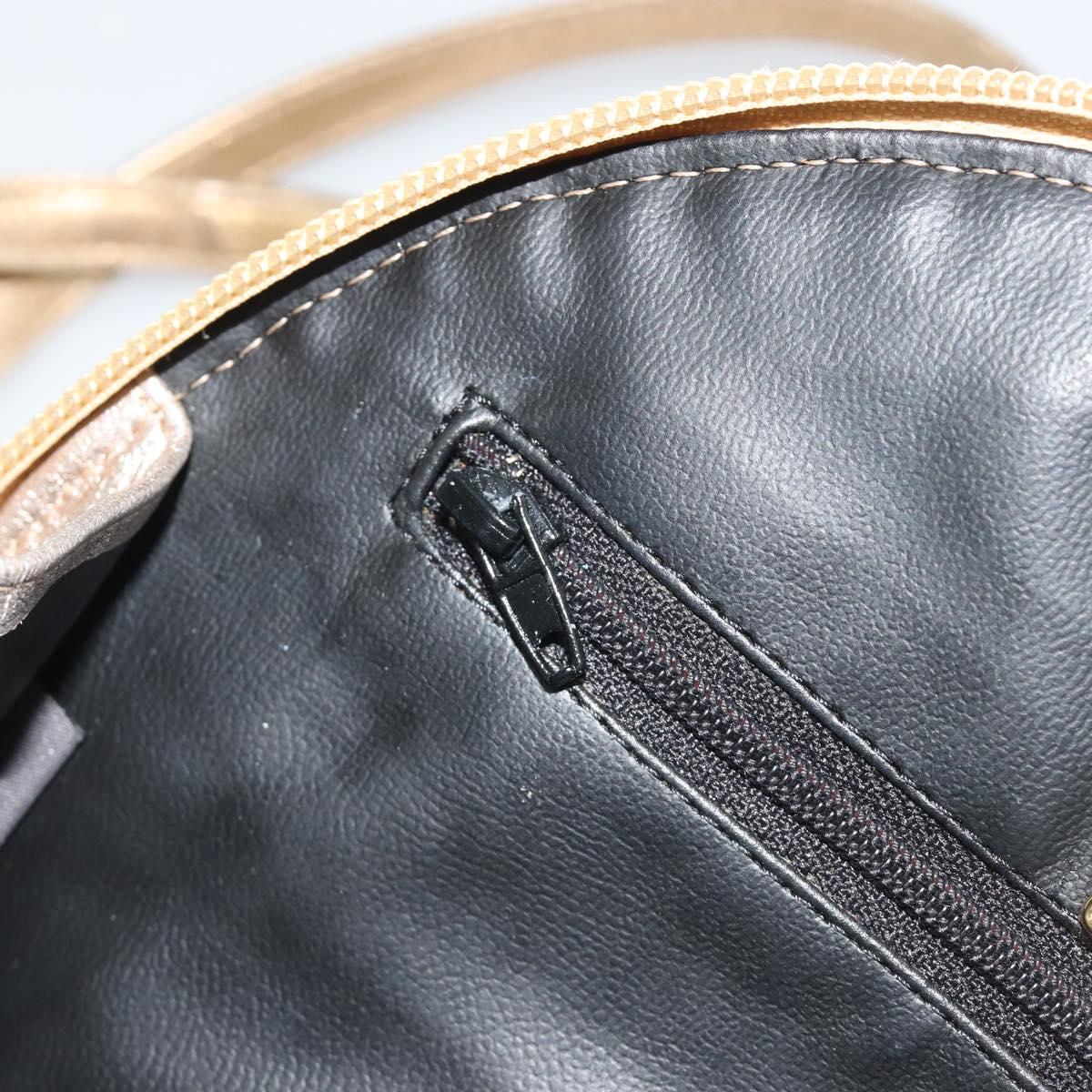 BALLY Backpack Leather Gold Auth 194106