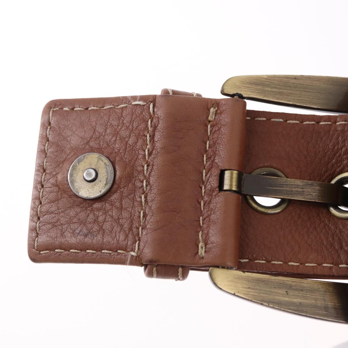 CELINE Hand Bag Leather Brown Auth 194115V
