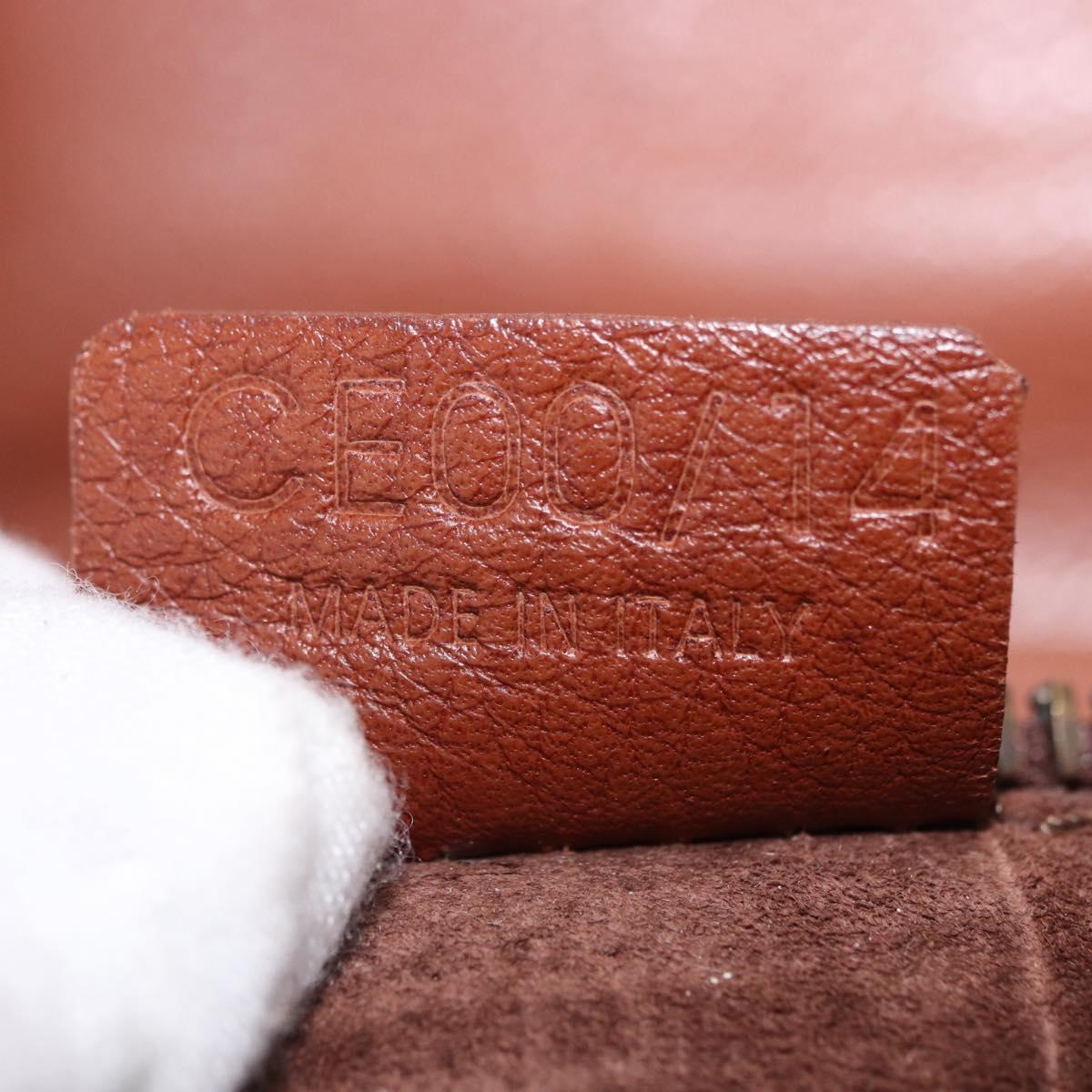 CELINE Hand Bag Leather Brown Auth 194115V