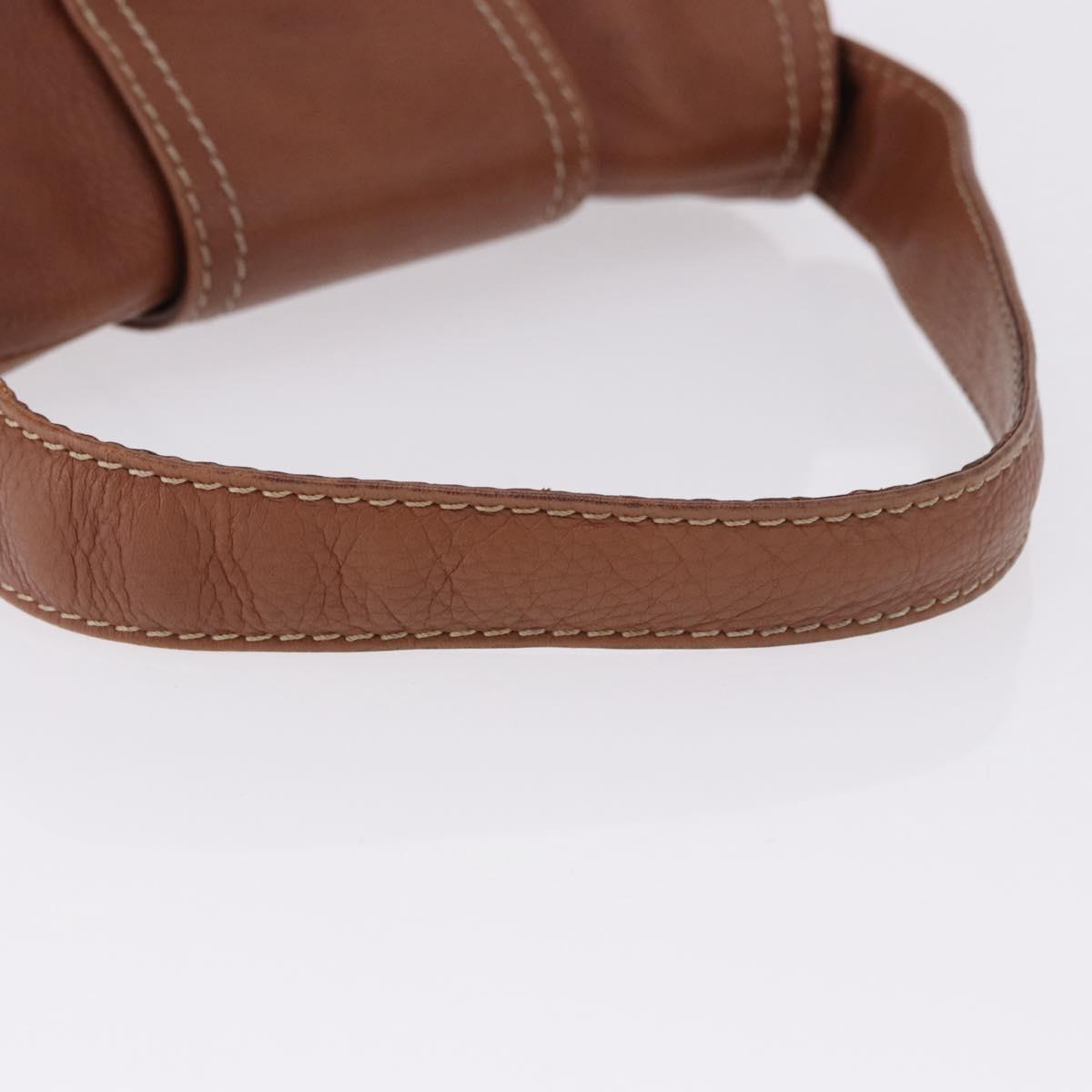 CELINE Hand Bag Leather Brown Auth 194115V