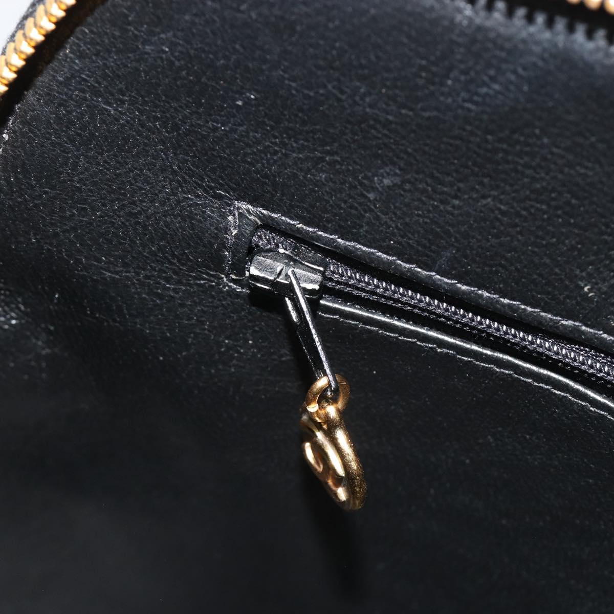 CHANEL Matelasse Chain Shoulder Bag Lamb Skin Black Gold Tone CC Auth 194120V