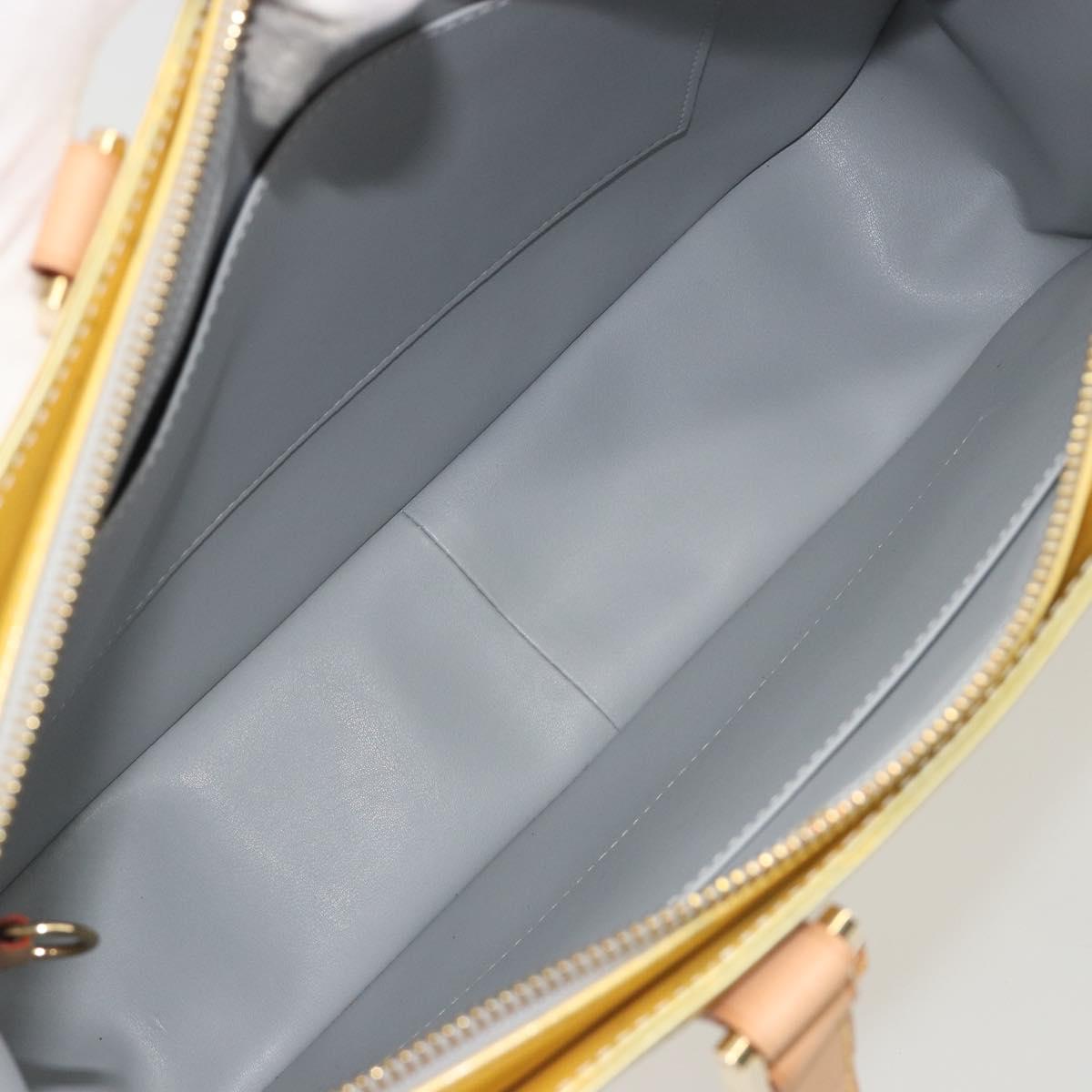 LOUIS VUITTON Monogram Vernis Columbus Tote Bag Gris M91028 LV Auth 194122