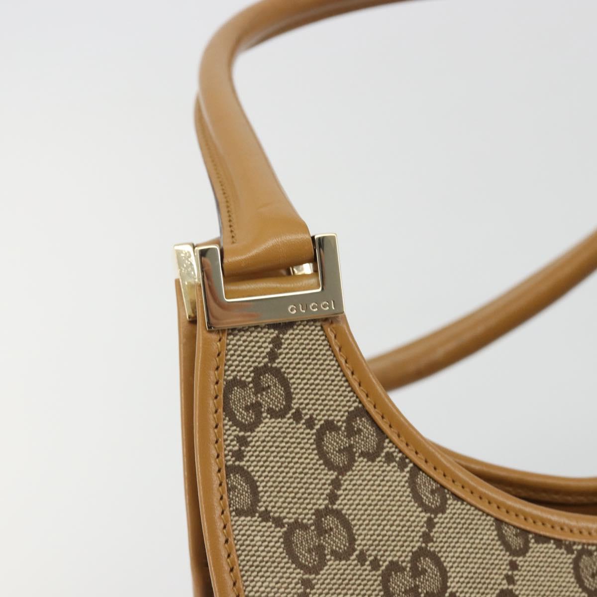 GUCCI GG Canvas Jackie Shoulder Bag Beige Gold 002 1067 1705 Auth 194125V