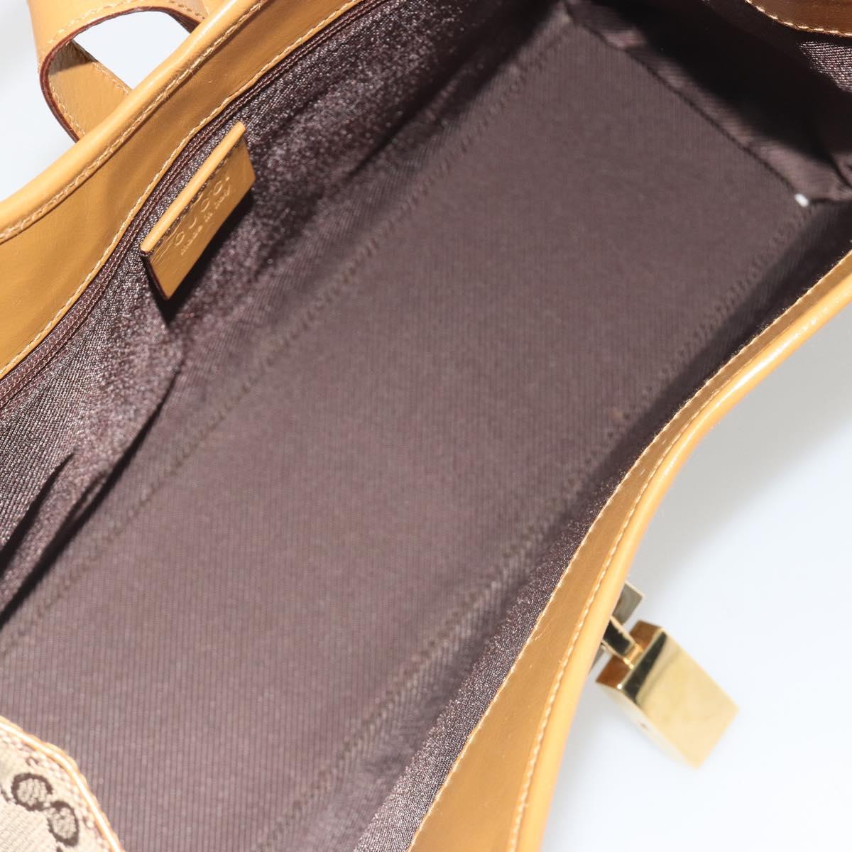 GUCCI GG Canvas Jackie Shoulder Bag Beige Gold 002 1067 1705 Auth 194125V