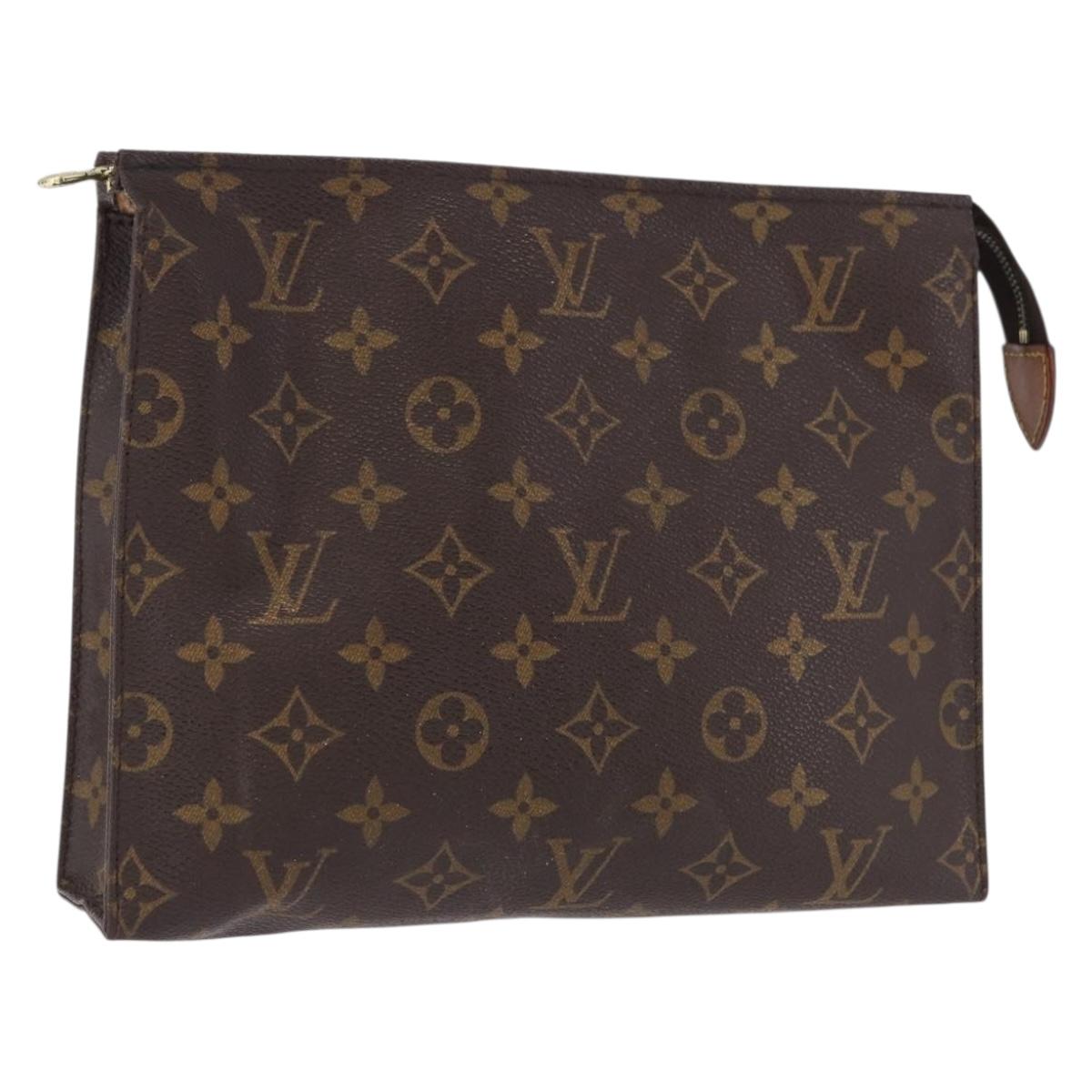 LOUIS VUITTON Monogram Poche Toilette 26 Pouch M47542 LV Auth 194129