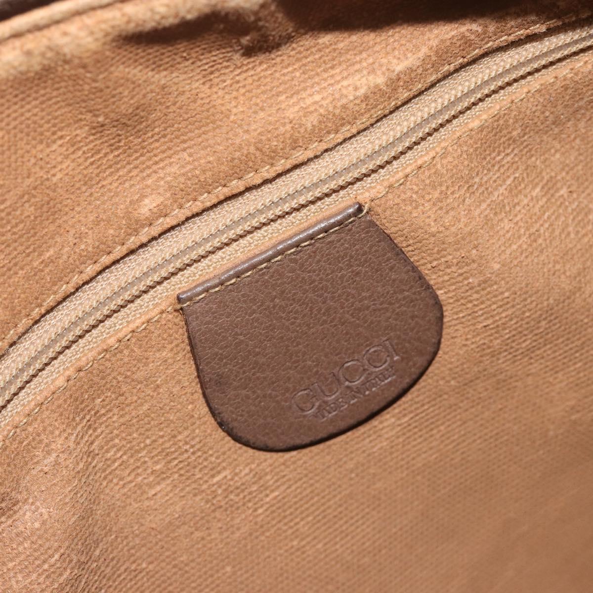 GUCCI GG Supreme Hand Bag PVC Leather Beige Gold Tone 002 123 6842 Auth 194131