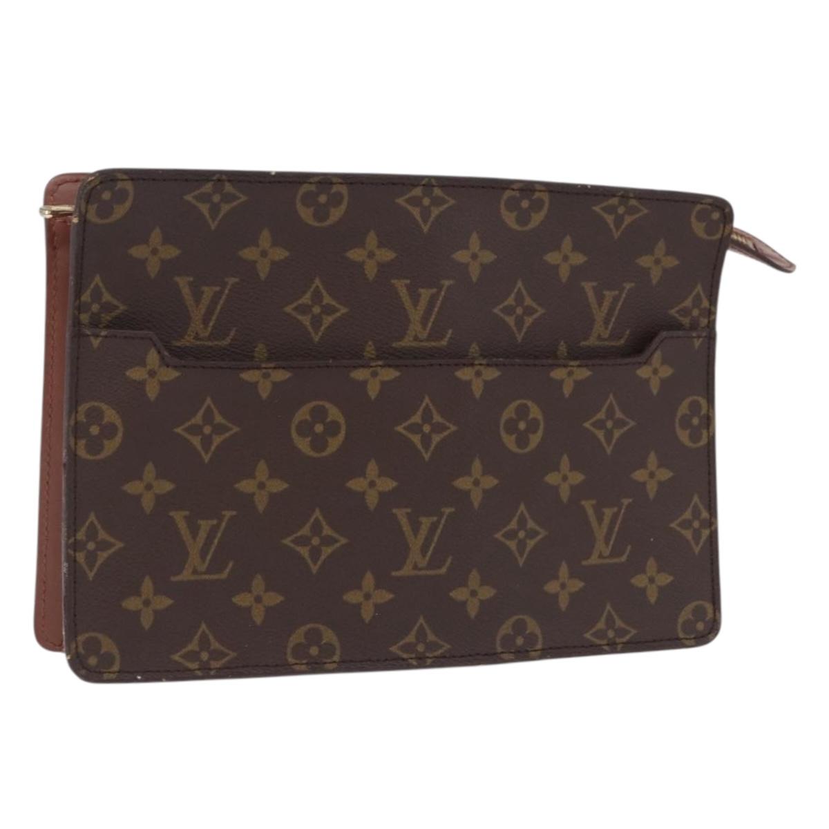LOUIS VUITTON Monogram Pochette Homme Clutch Bag M51795 LV Auth 194132