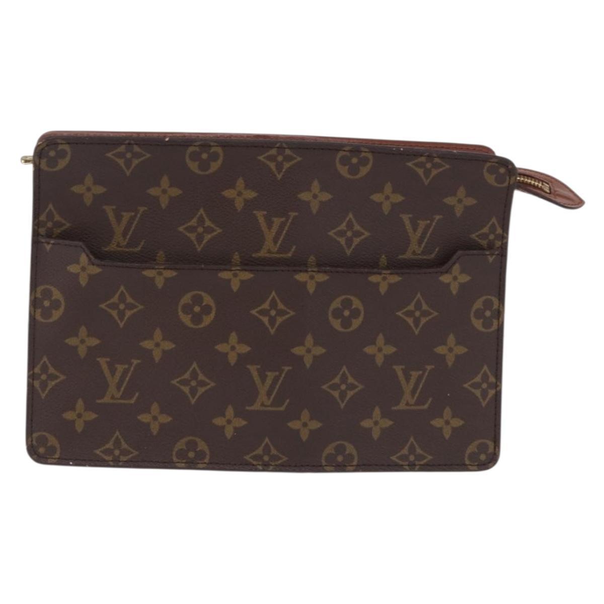 LOUIS VUITTON Monogram Pochette Homme Clutch Bag M51795 LV Auth 194132