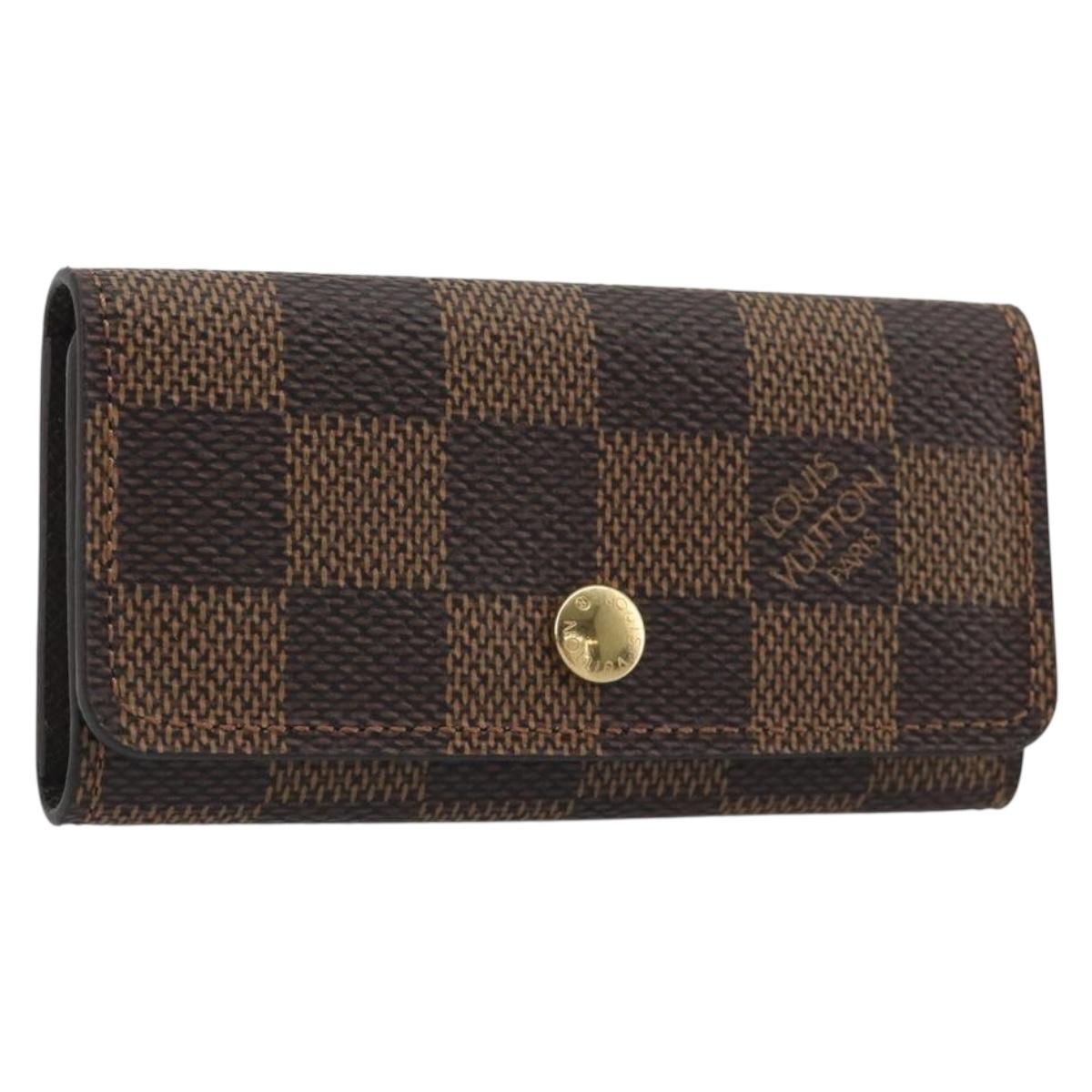 LOUIS VUITTON Damier Ebene Multicles 4 Key Case N62631 LV Auth 194134M