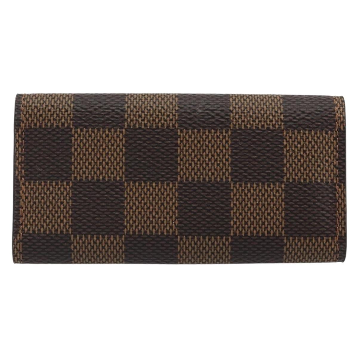 LOUIS VUITTON Damier Ebene Multicles 4 Key Case N62631 LV Auth 194134M