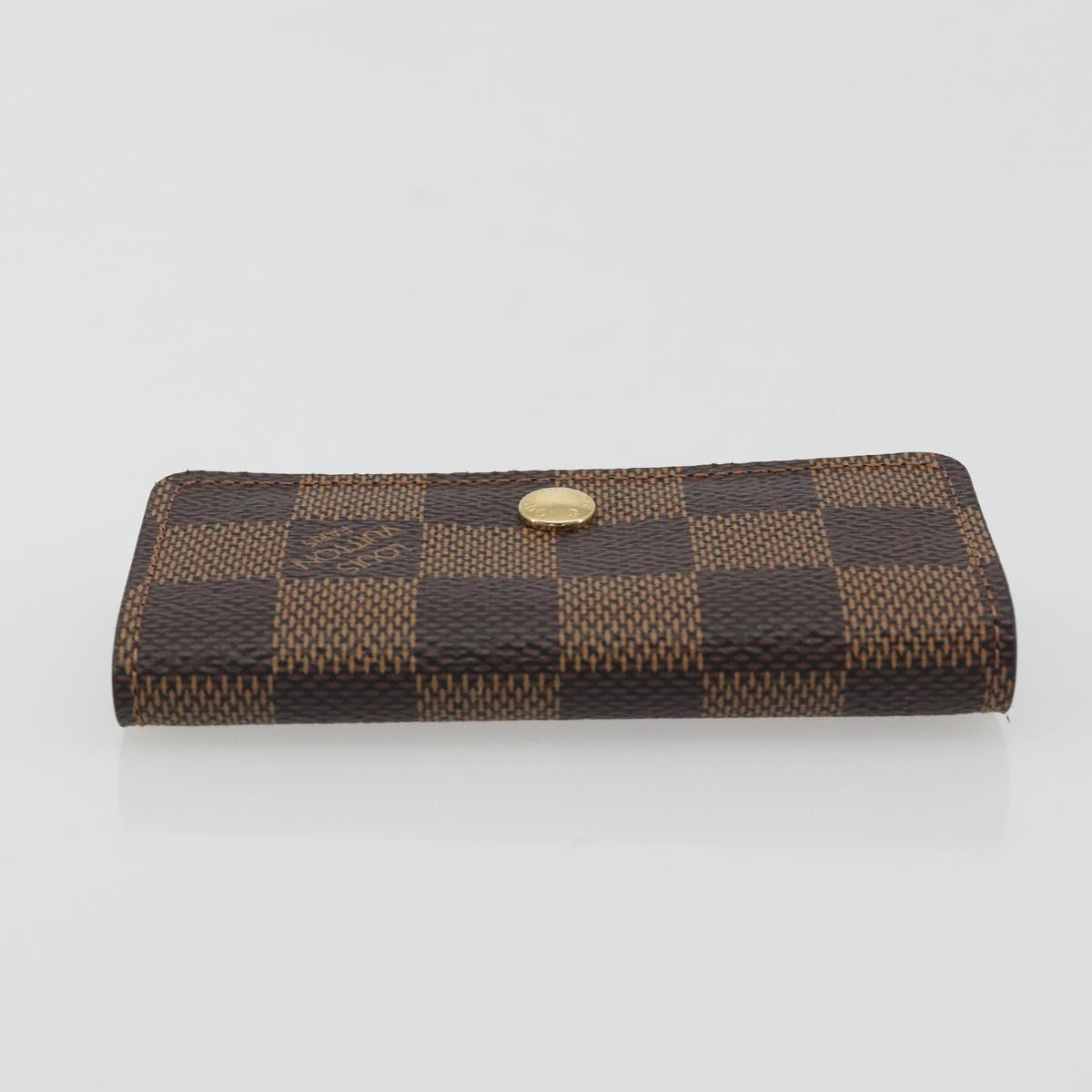 LOUIS VUITTON Damier Ebene Multicles 4 Key Case N62631 LV Auth 194134M