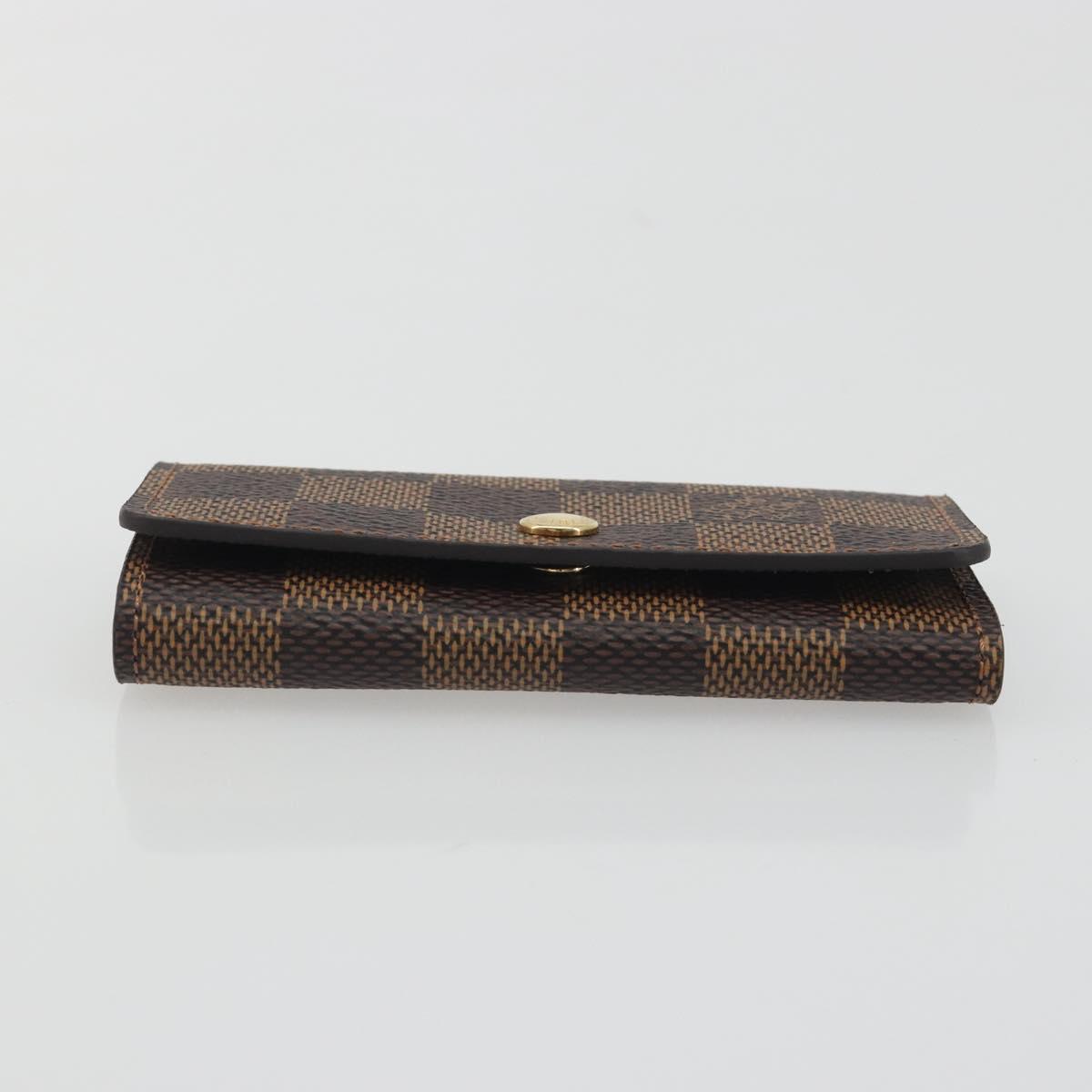 LOUIS VUITTON Damier Ebene Multicles 4 Key Case N62631 LV Auth 194134M