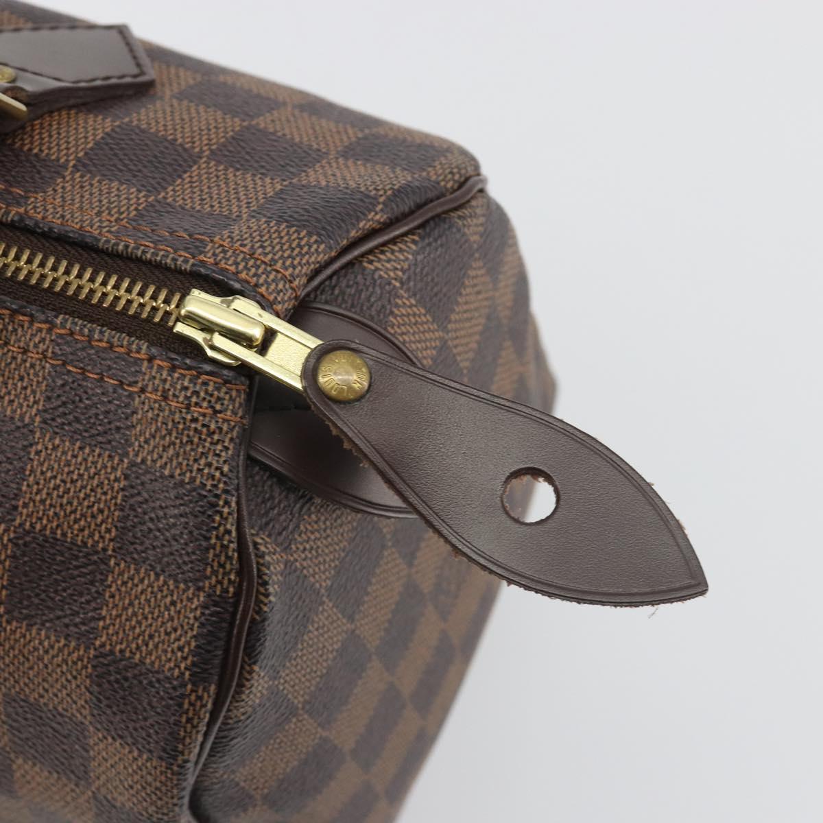 LOUIS VUITTON Damier Ebene Speedy 25 Hand Bag N41532 LV Auth 194137SAV