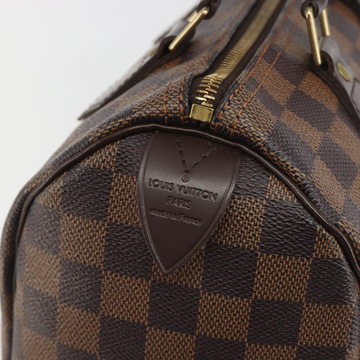 LOUIS VUITTON Damier Ebene Speedy 25 Hand Bag N41532 LV Auth 194137SAV