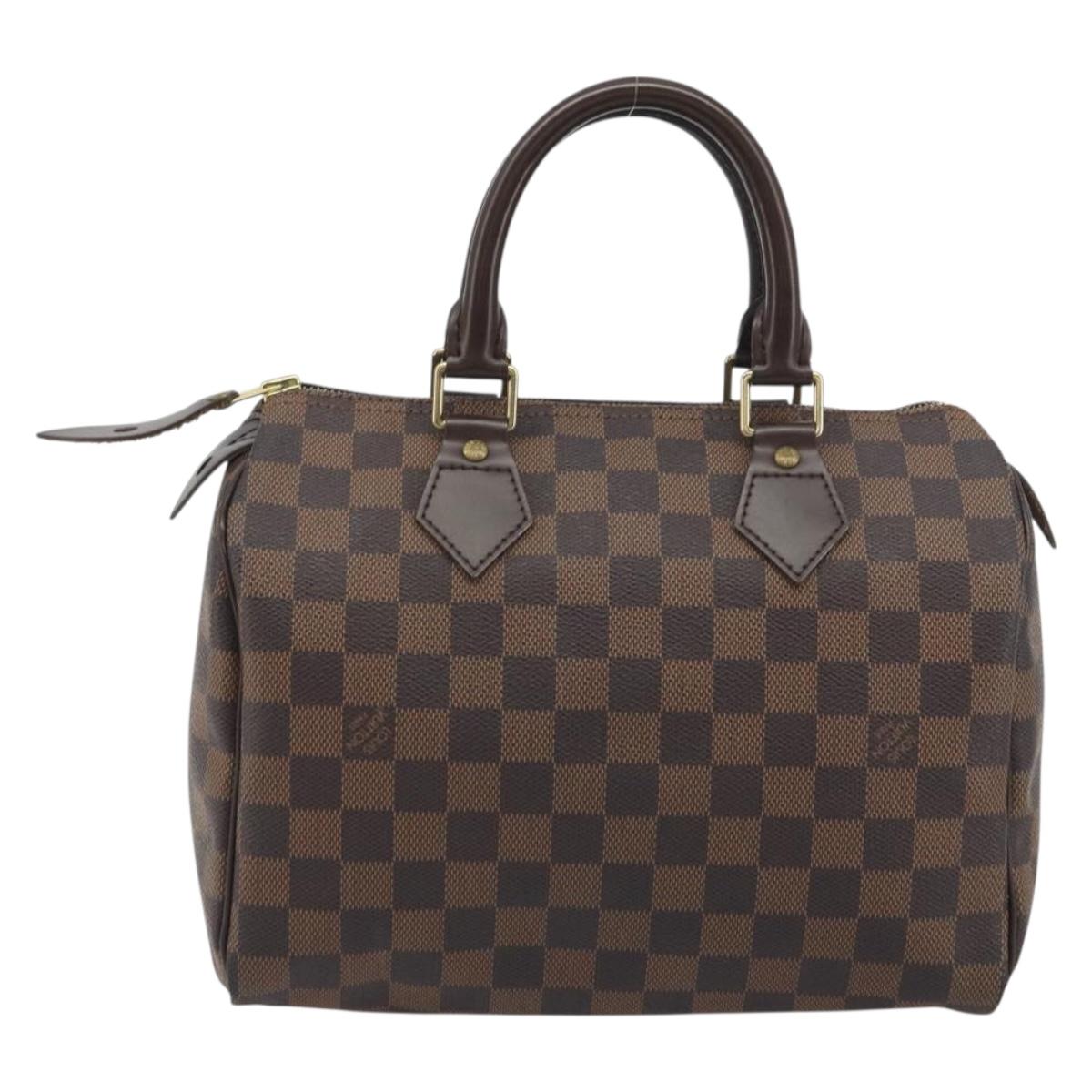 LOUIS VUITTON Damier Ebene Speedy 25 Hand Bag N41532 LV Auth 194137SAV