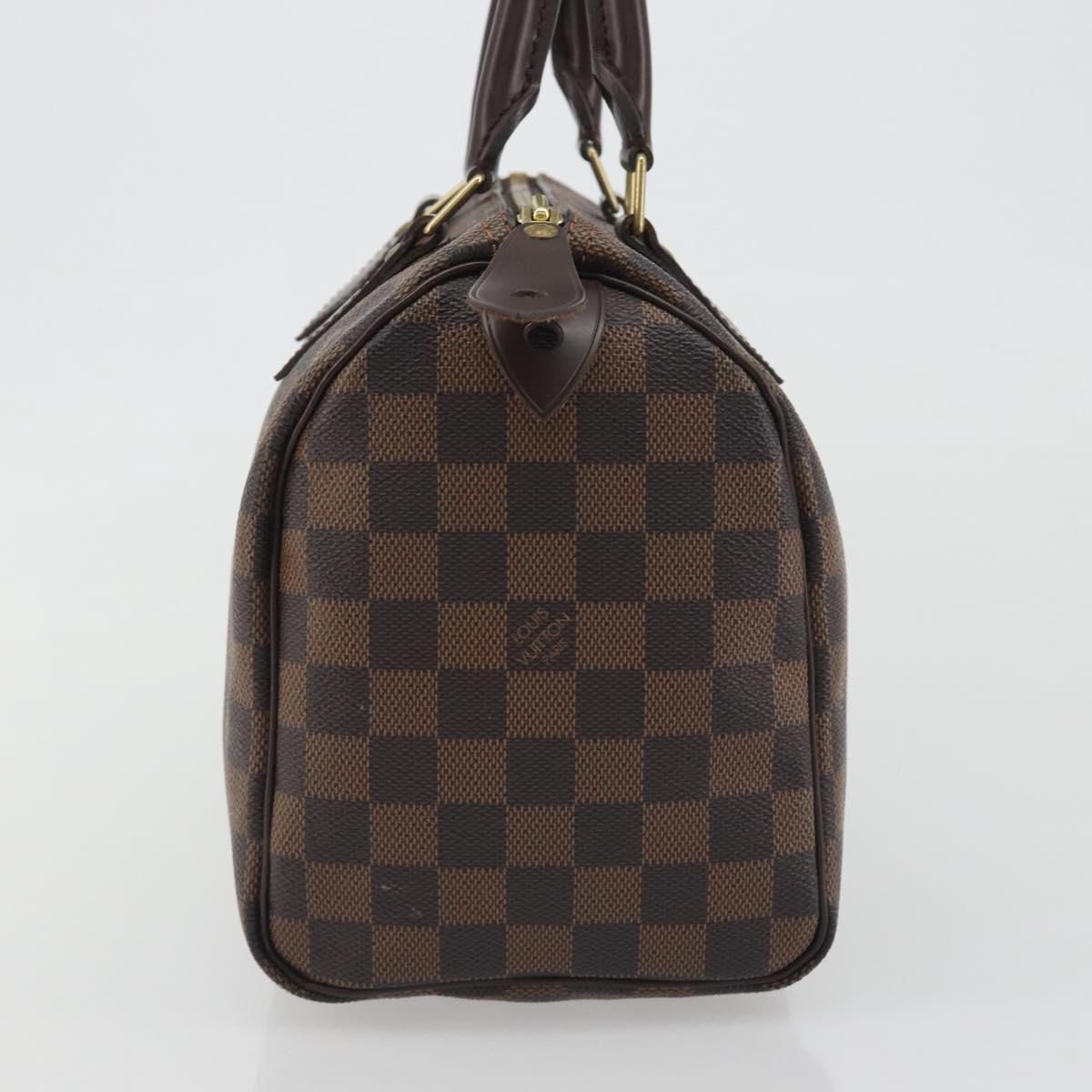 LOUIS VUITTON Damier Ebene Speedy 25 Hand Bag N41532 LV Auth 194137SAV