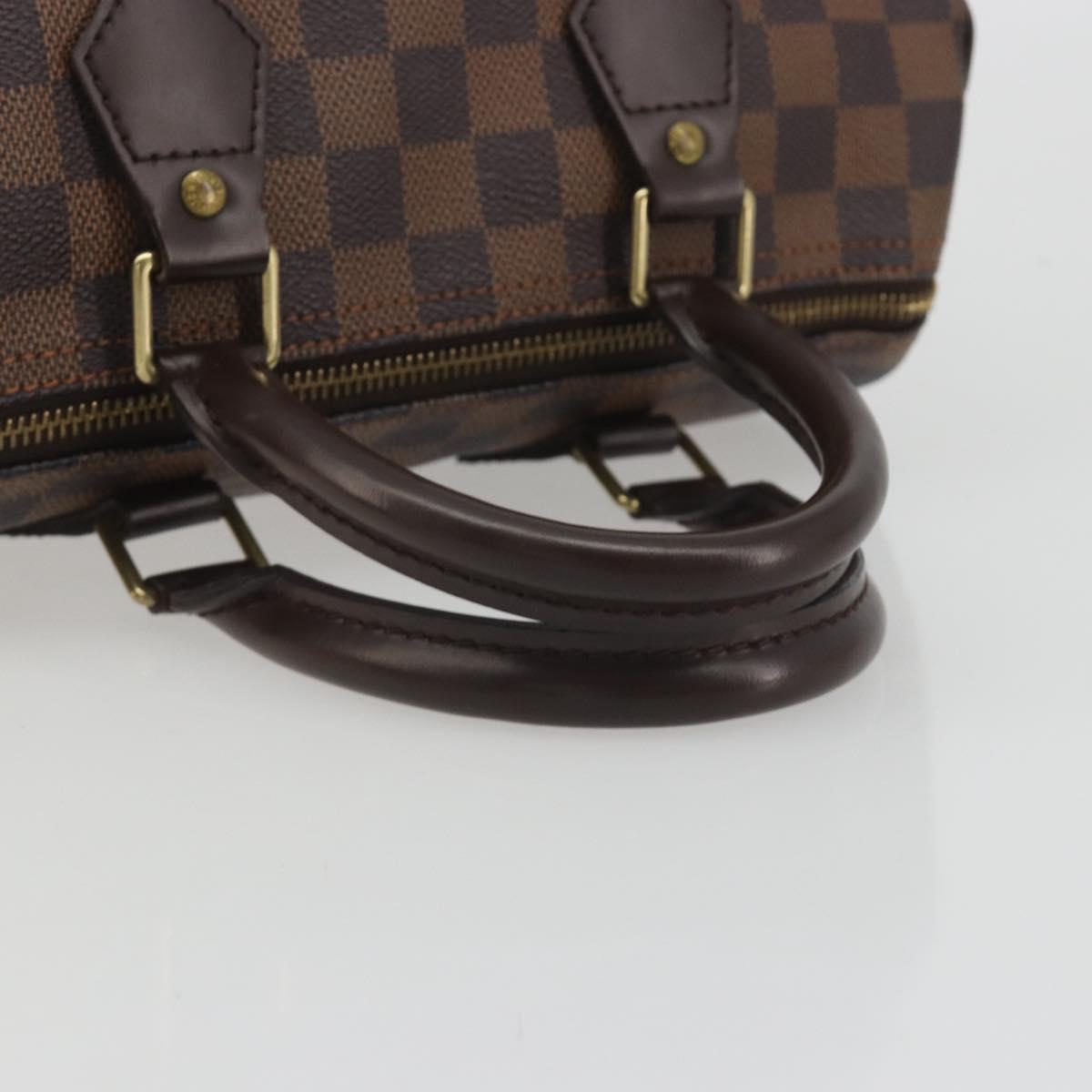 LOUIS VUITTON Damier Ebene Speedy 25 Hand Bag N41532 LV Auth 194137SAV