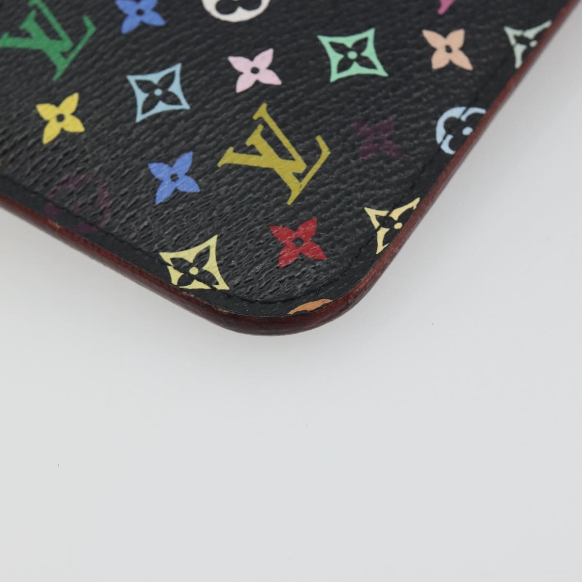 LOUIS VUITTON Multicolor Pochette Cles NM Coin Purse Black M60279 Auth 194139M