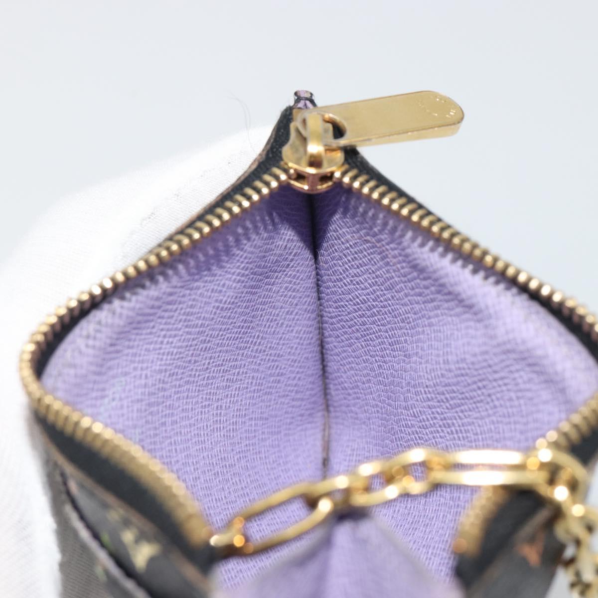 LOUIS VUITTON Multicolor Pochette Cles NM Coin Purse Black M60279 Auth 194139M
