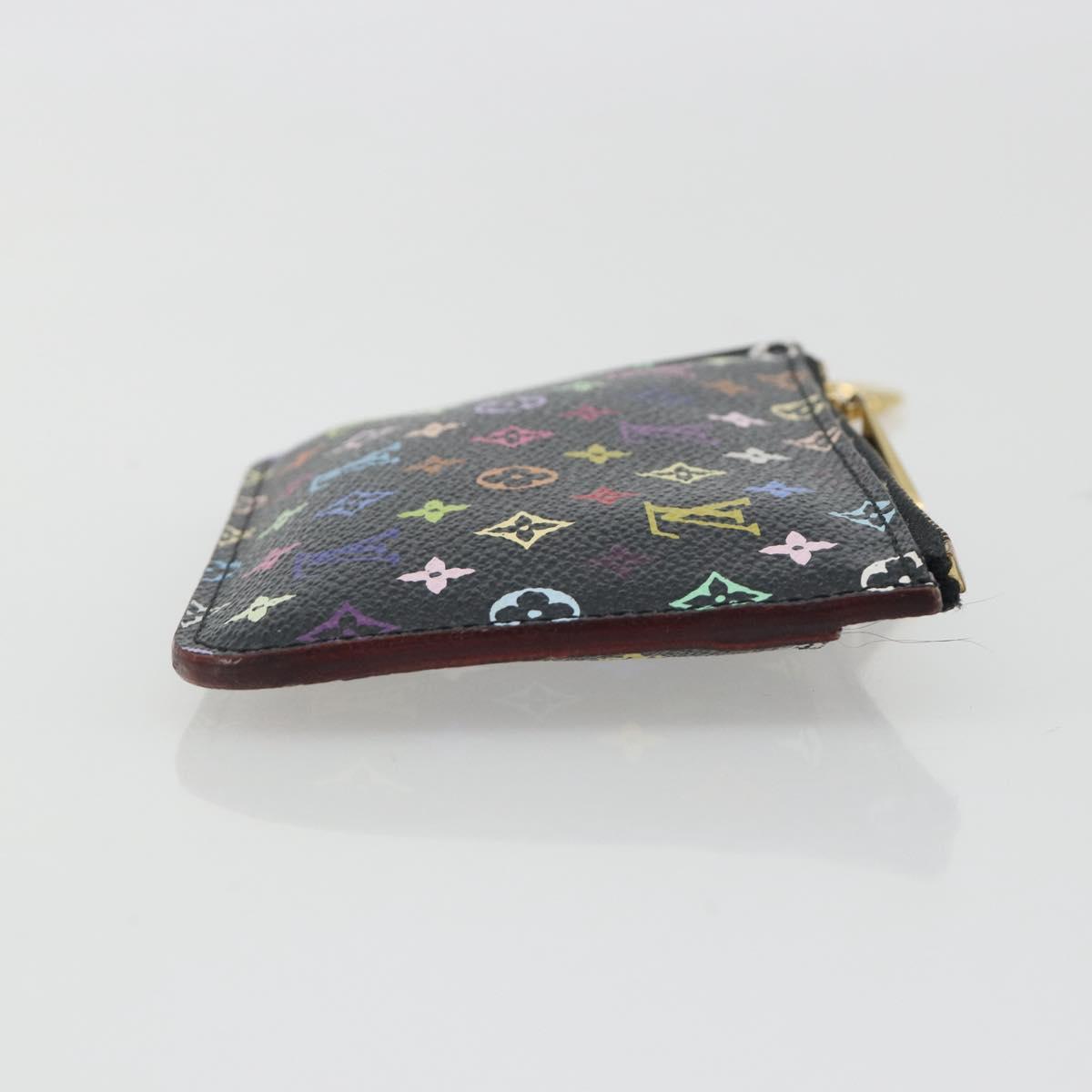 LOUIS VUITTON Multicolor Pochette Cles NM Coin Purse Black M60279 Auth 194139M