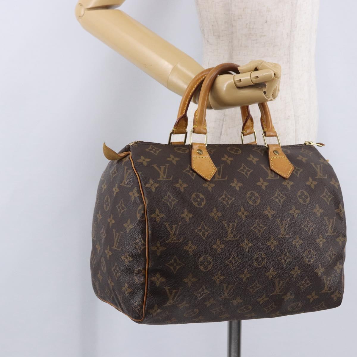 LOUIS VUITTON Monogram Speedy 30 Hand Bag M41526 LV Auth 194141A