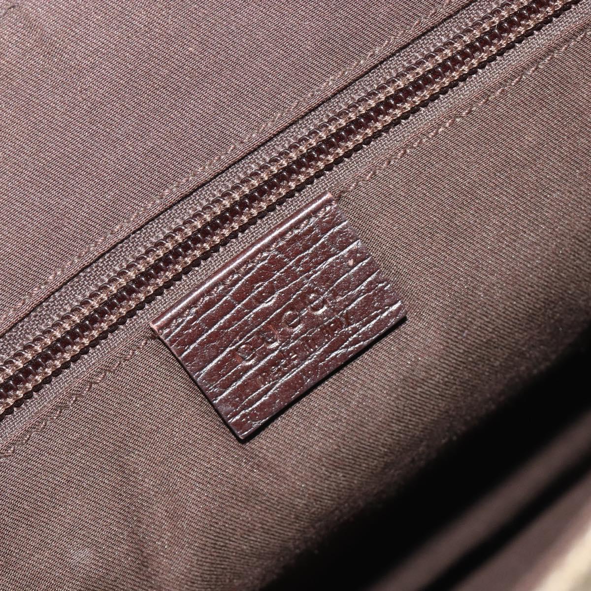GUCCI GG Supreme Shoulder Bag PVC Leather Beige Silver 122373 Auth 194179A