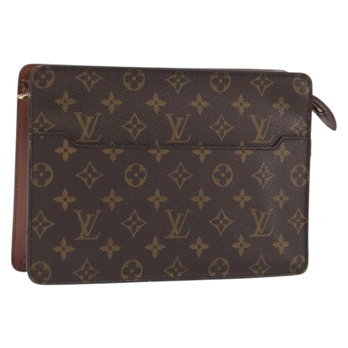 LOUIS VUITTON Monogram Pochette Homme Clutch Bag M51795 LV Auth 194181