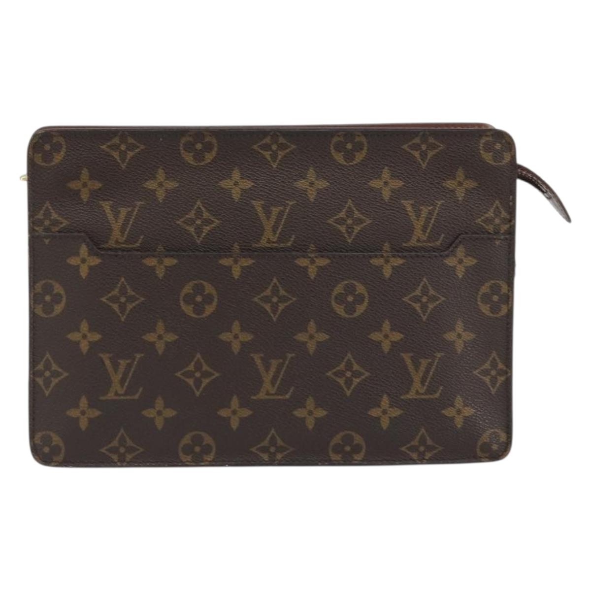 LOUIS VUITTON Monogram Pochette Homme Clutch Bag M51795 LV Auth 194181