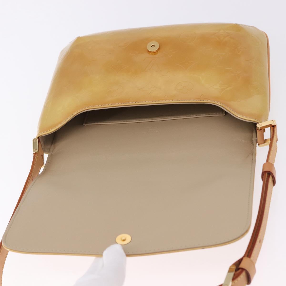 LOUIS VUITTON Monogram Vernis Thompson Street Bag Beige M91301 LV Auth 194189V
