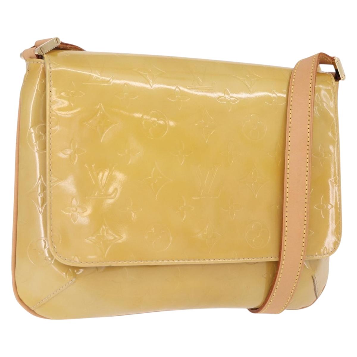 LOUIS VUITTON Monogram Vernis Thompson Street Bag Beige M91301 LV Auth 194189V