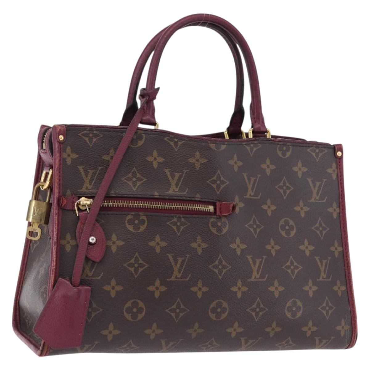 LOUIS VUITTON Monogram PopincourtPM Hand Bag 2way Wine Red M43462 LV Auth 194190