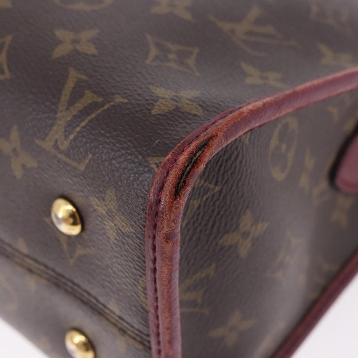 LOUIS VUITTON Monogram PopincourtPM Hand Bag 2way Wine Red M43462 LV Auth 194190