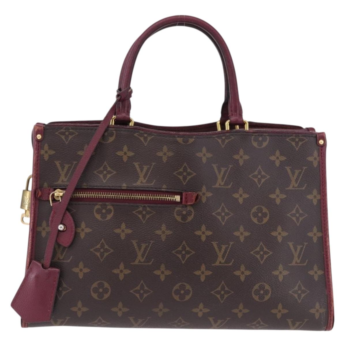 LOUIS VUITTON Monogram PopincourtPM Hand Bag 2way Wine Red M43462 LV Auth 194190
