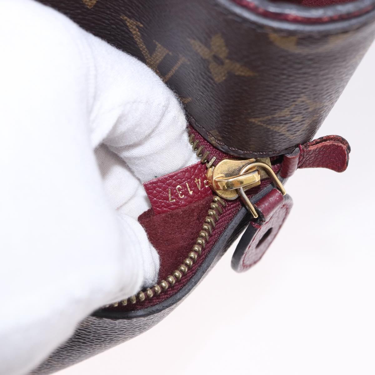 LOUIS VUITTON Monogram PopincourtPM Hand Bag 2way Wine Red M43462 LV Auth 194190