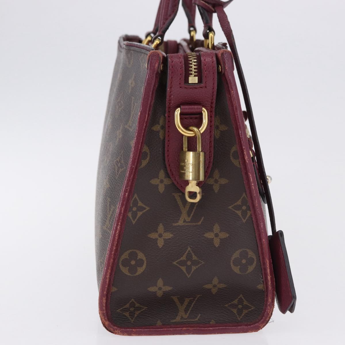LOUIS VUITTON Monogram PopincourtPM Hand Bag 2way Wine Red M43462 LV Auth 194190