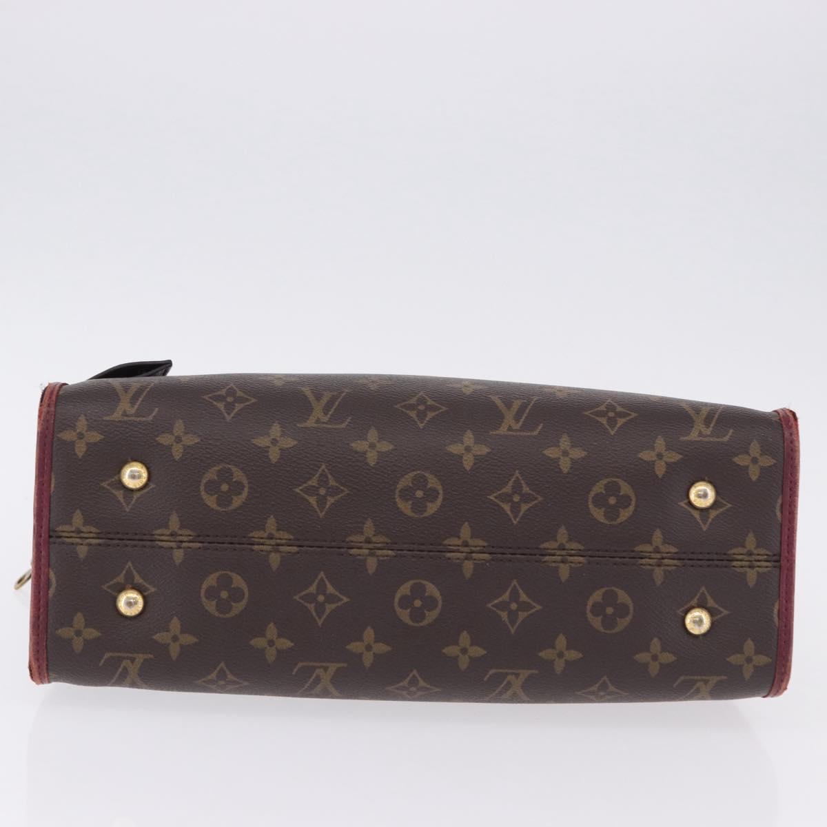 LOUIS VUITTON Monogram PopincourtPM Hand Bag 2way Wine Red M43462 LV Auth 194190