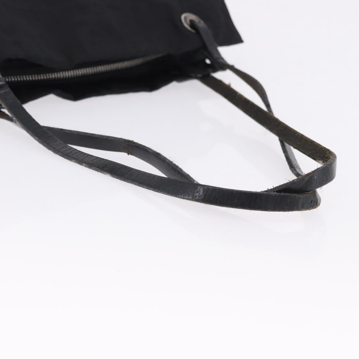 FENDI Zucca Canvas Tote Bag Black Silver Auth 194195