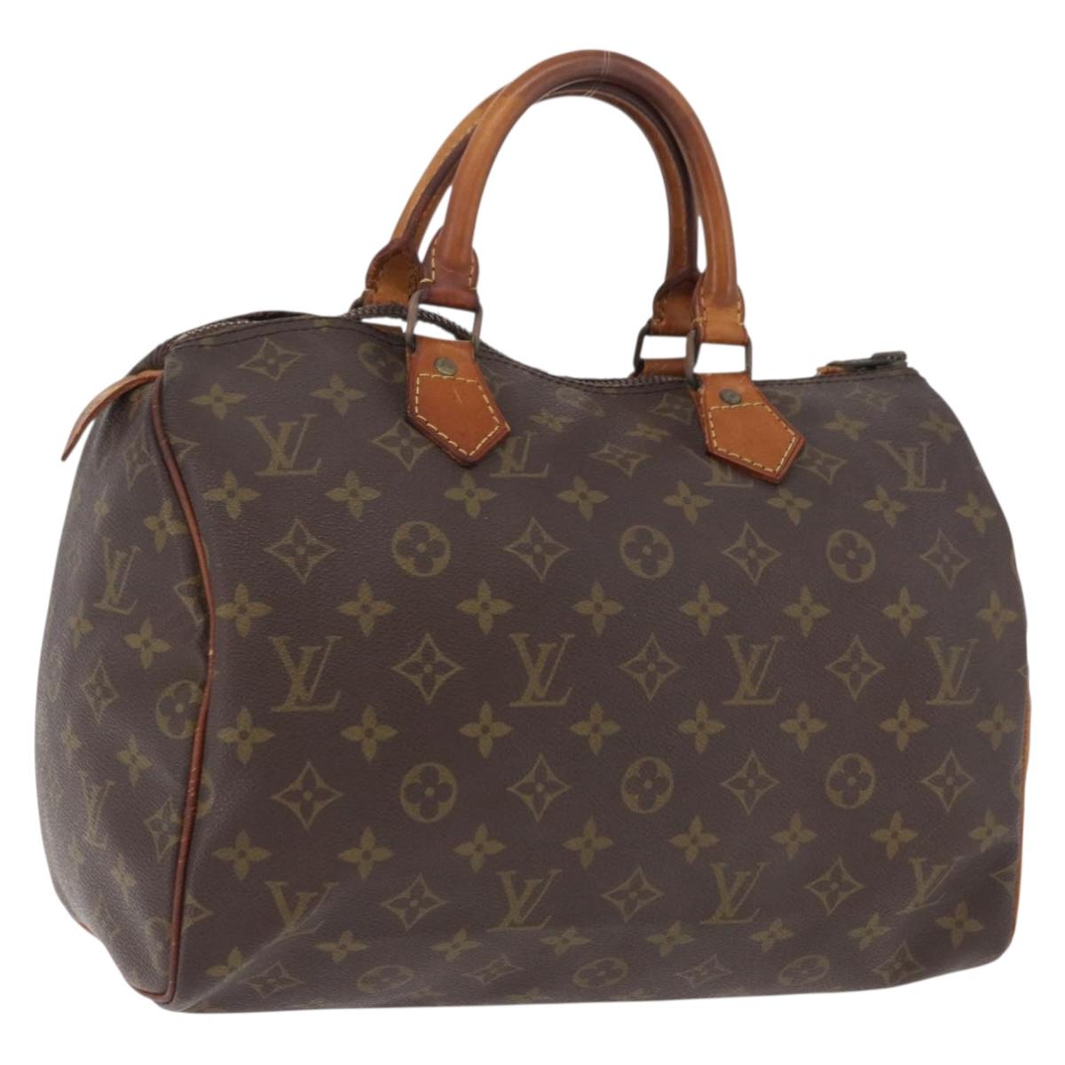 LOUIS VUITTON Monogram Speedy 30 Hand Bag M41526 LV Auth 194202