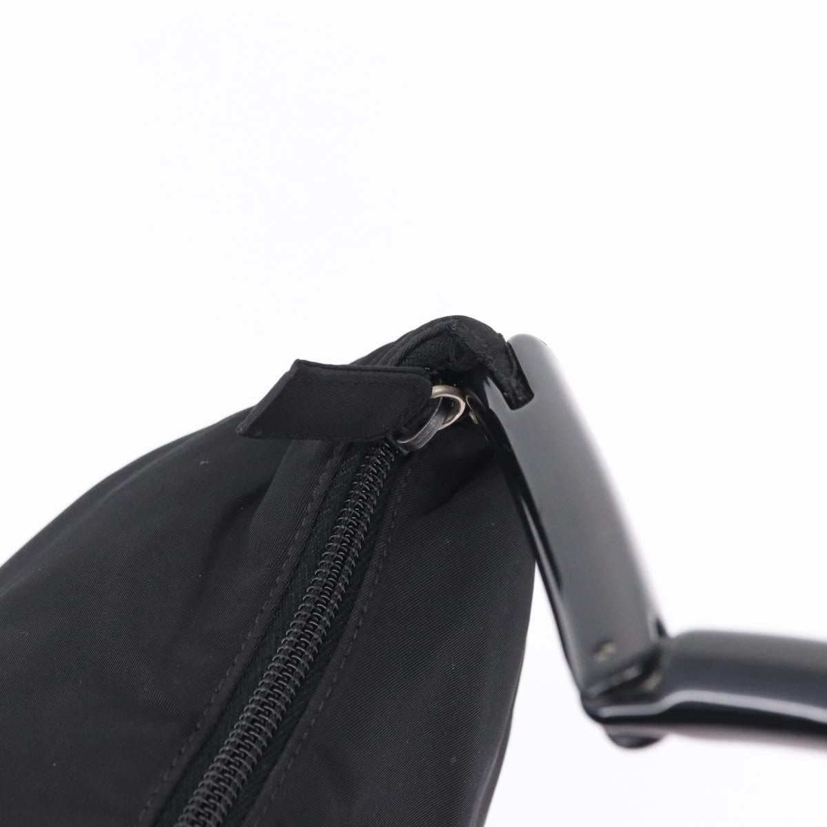 PRADA Hand Bag Nylon Black Auth 194204A